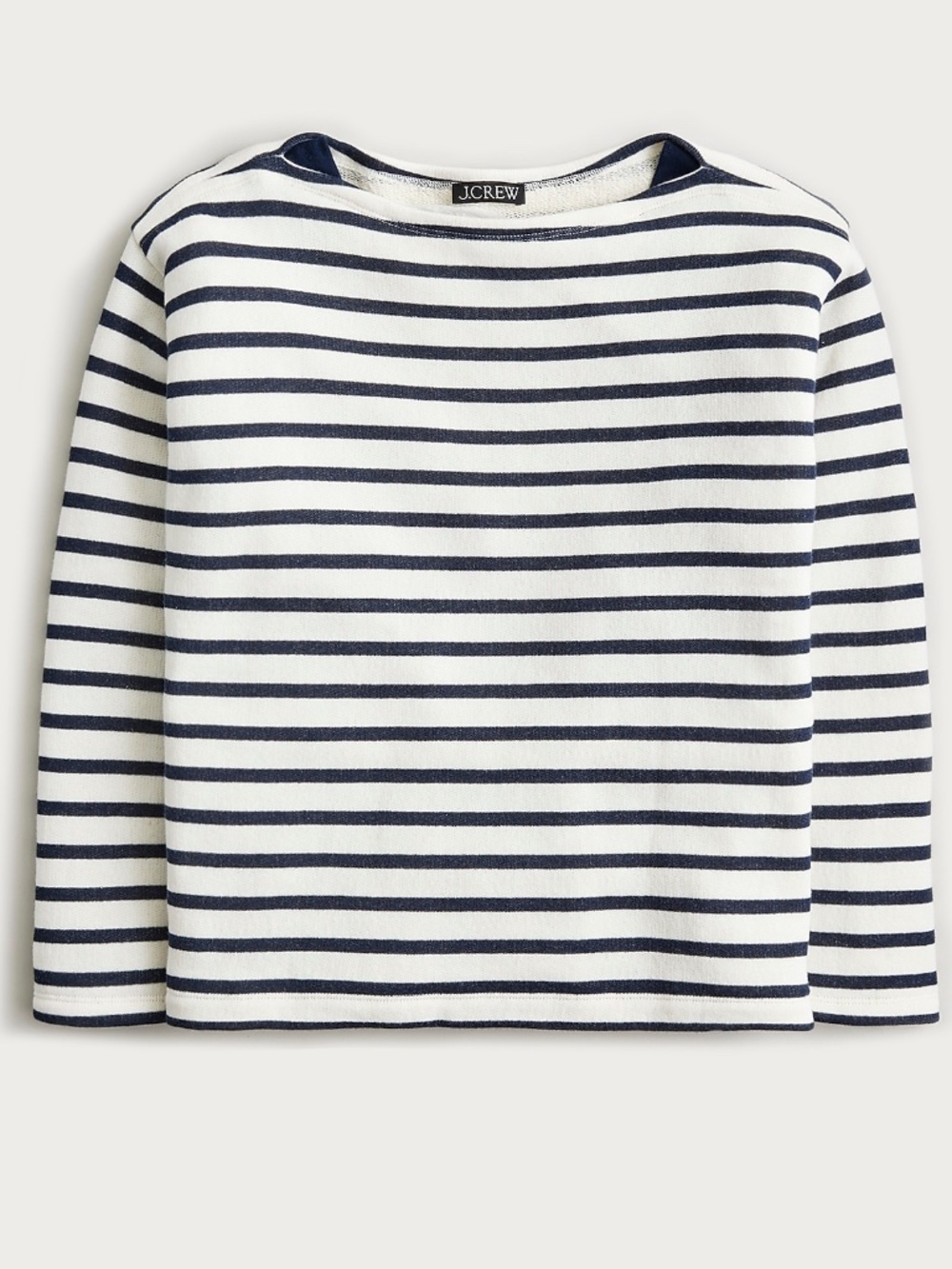NWT J.Crew Heritage Terry Boatneck Sweatshirt